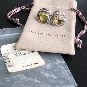 David Yurman Albion Prasiolite Diamond Earrings